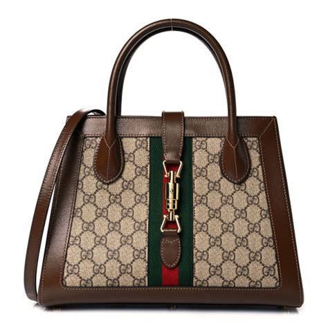 gucci bag 696879|GUCCI GG Supreme Monogram Azalea Calfskin Web Jackie .